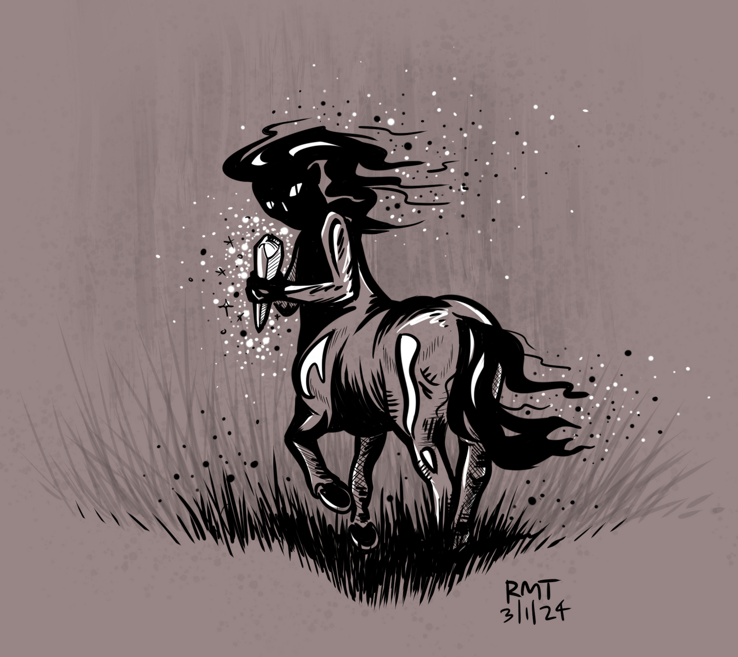 Centaur Sighting - wood frame