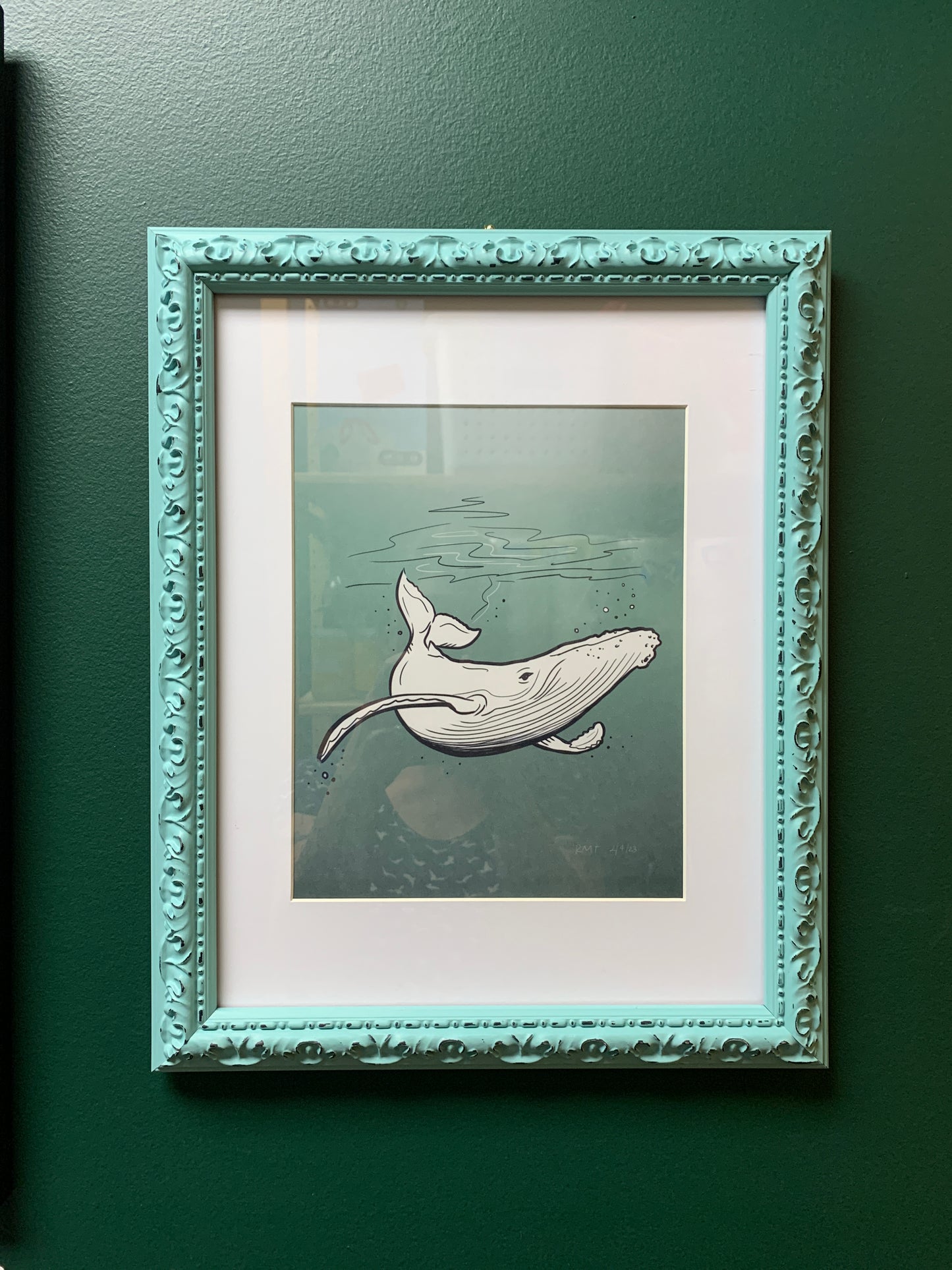 Depths- Framed Whale Print