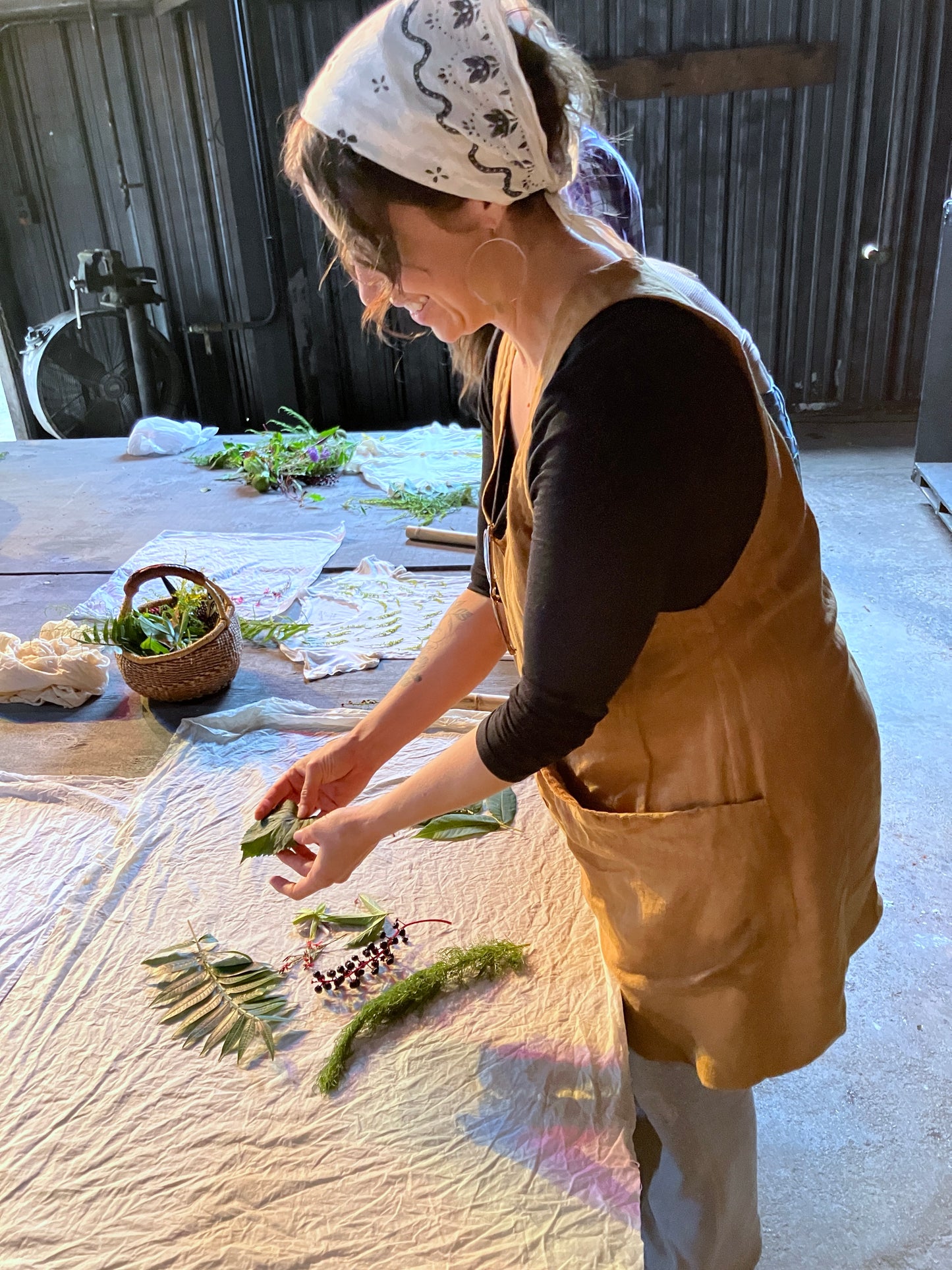 Eco Printing a Bandana Ticket