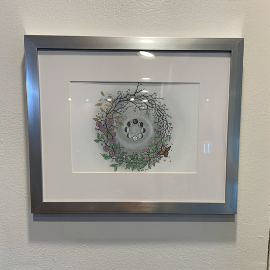 Wreath of the year - small Framed Print