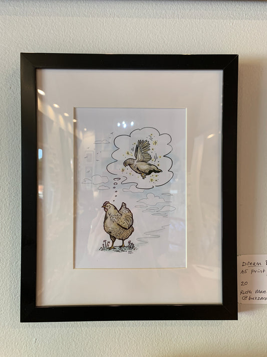 Dream Big chicken - Framed Print