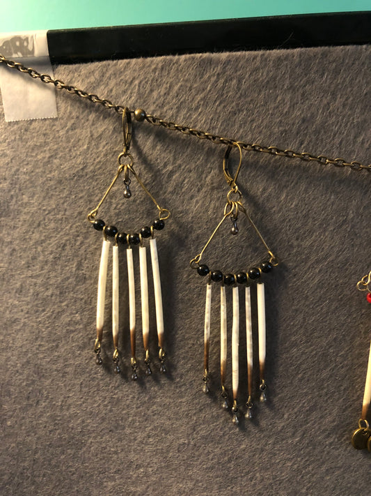 Porcupine Quill Tassel Earrings