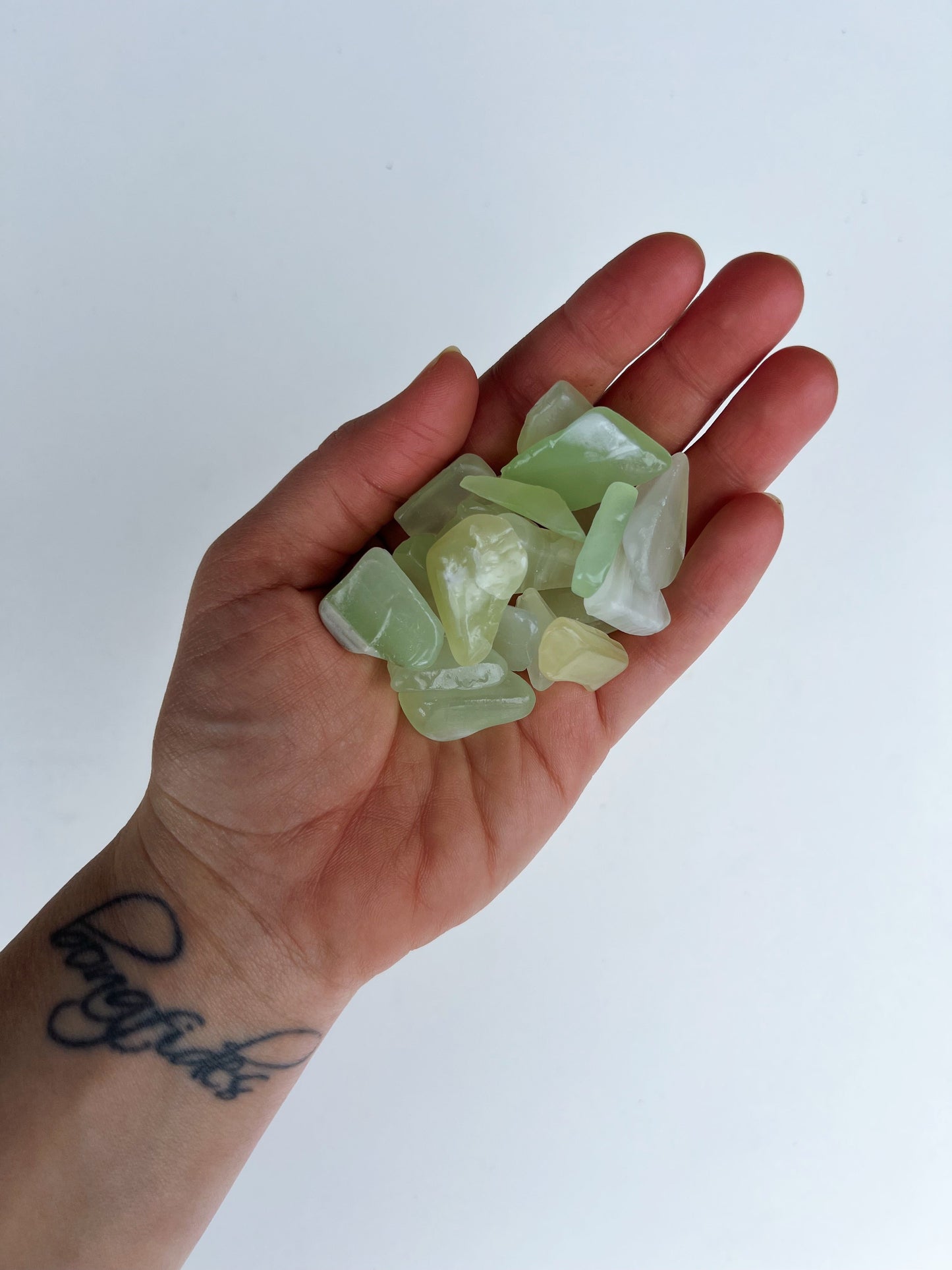 Green Calcite X-Small Pebble