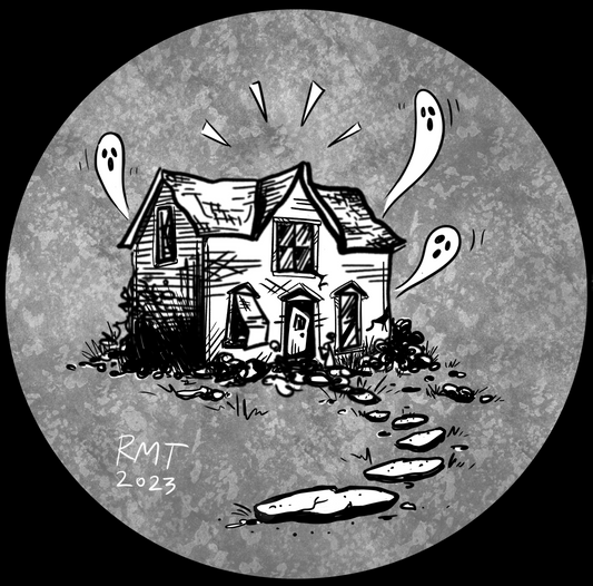 Hainted house sticker