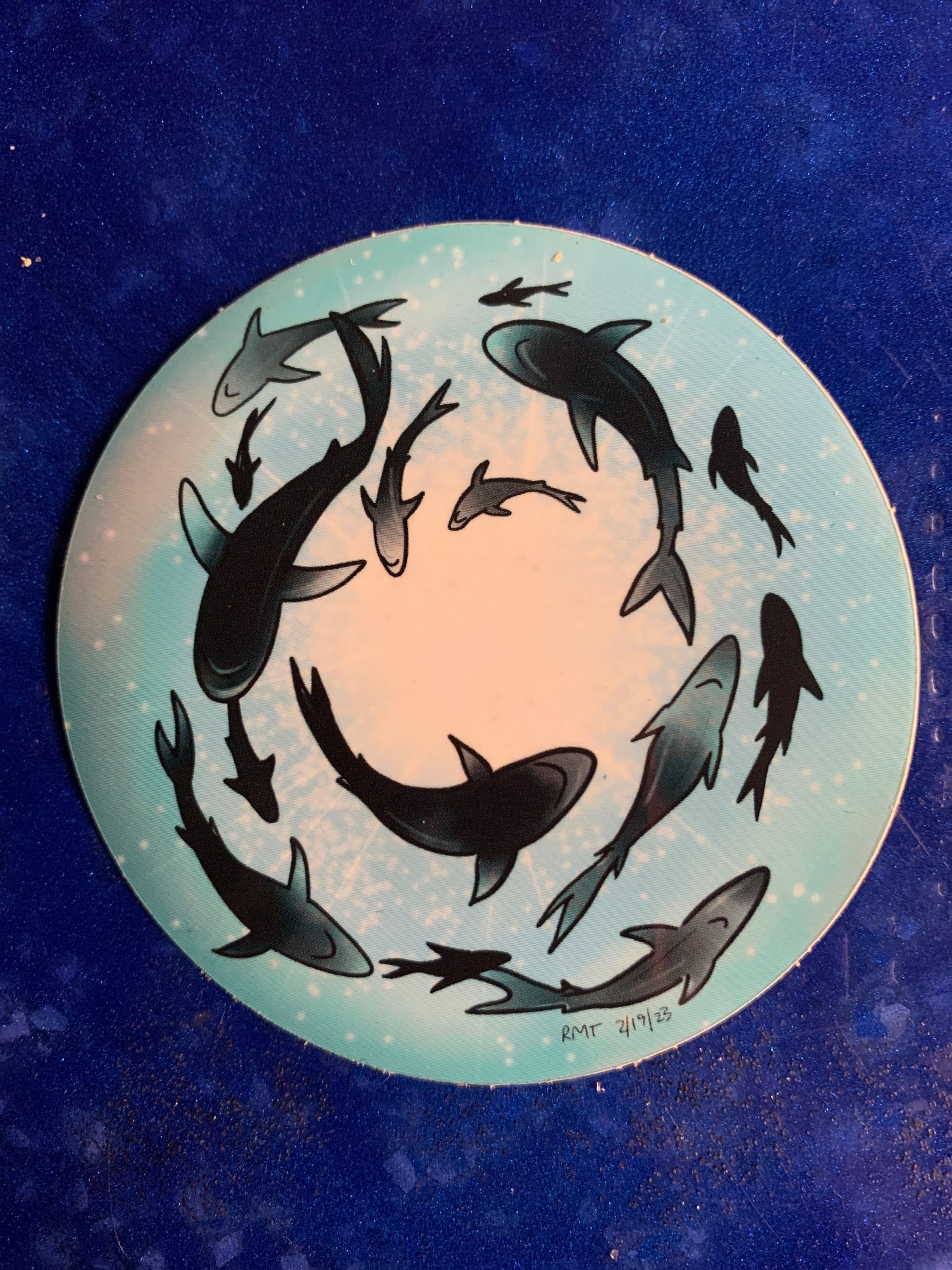 Circling Sharks sticker