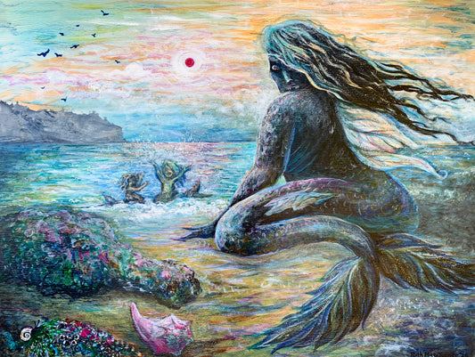 Painting - Motherhood (mermaids)