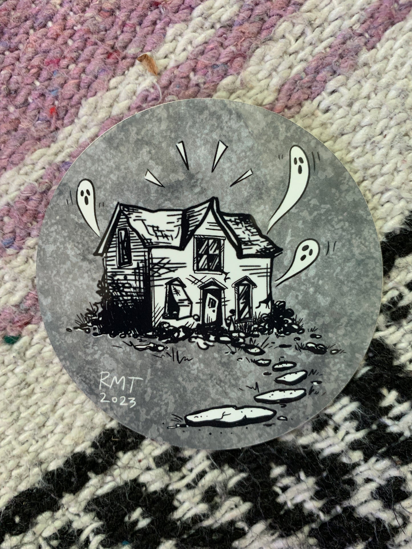 Hainted house sticker