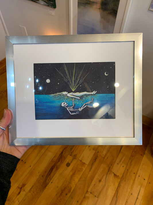 Let your bones drop - small Framed Print