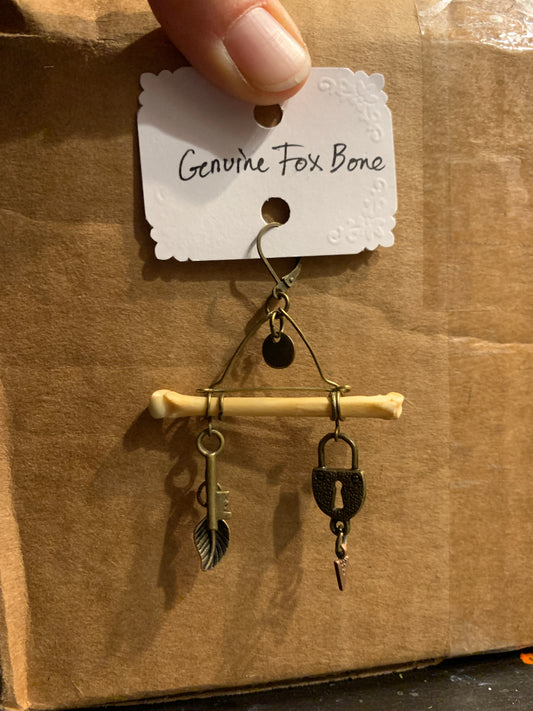 Fox Bone Single Earring