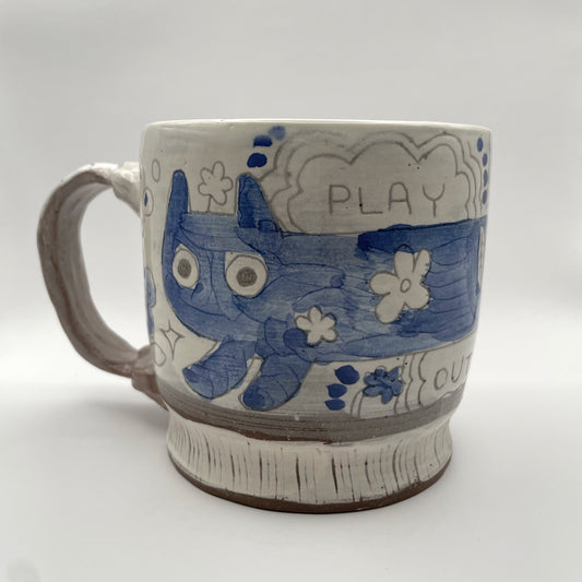 Naughty Indigo Cat Mug