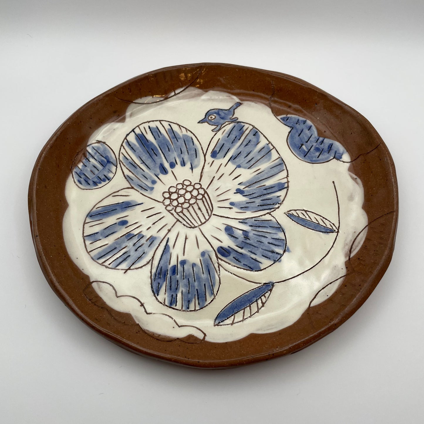 Flower Illustrated S/M Plate