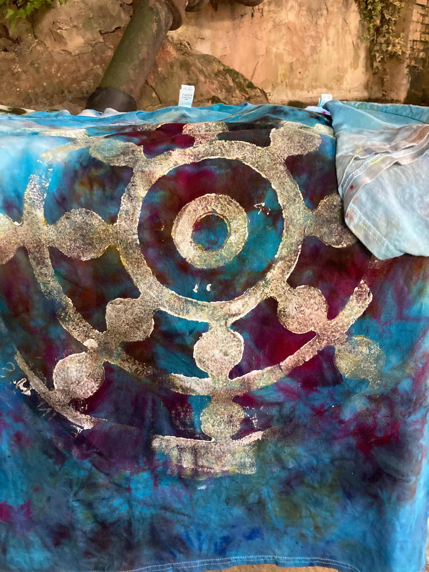 Ice Dye and printed t-shirts