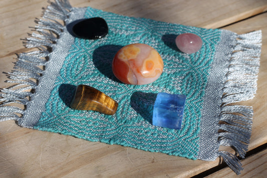 Sea Glass Travel Sacred Cloth, Handwoven Saxapahaw Originals