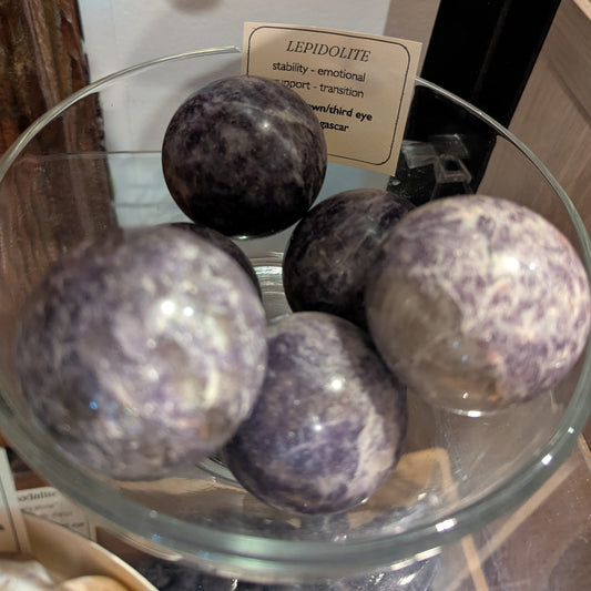 Lepidolite Sphere