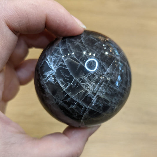 Black Moonstone Sphere - Enter the Earth -Freehand Market